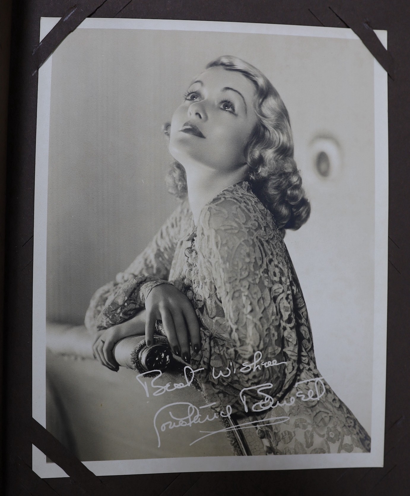 Five albums of actors and actresses autographs, some signed photos mostly 1936-38